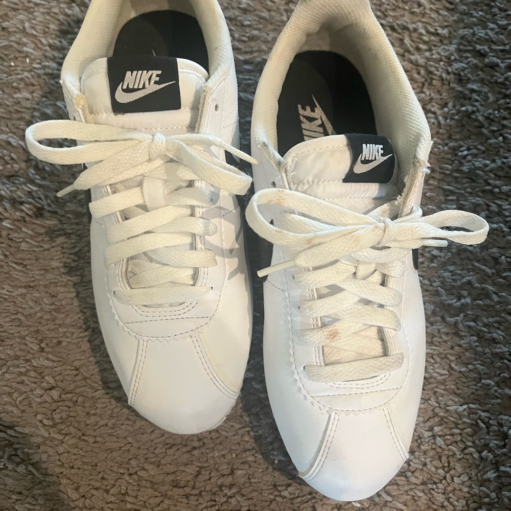 Nike Classic White and Black Cortez Sneakers - Picture 3 of 3